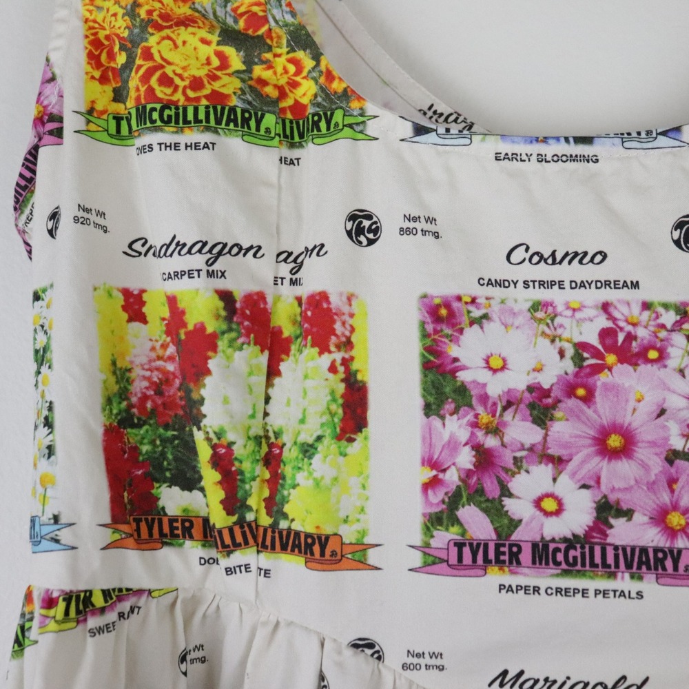 Tyler McGillivary Anthropologie‎ Seed Packet Mini Dress Large - Picture 7 of 10